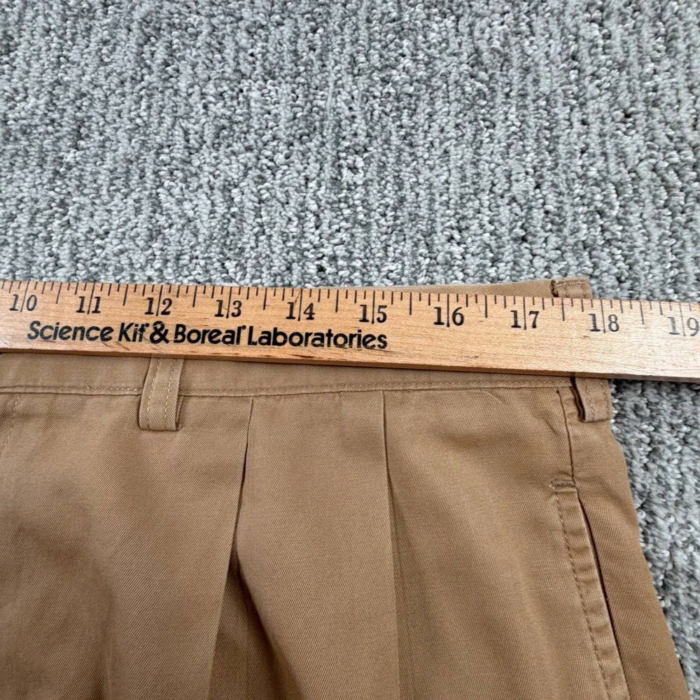 VTG Polo Ralph Lauren Hammond Pant Men 36x30 Tan Double‎ Pleated Cuffed Chinos
